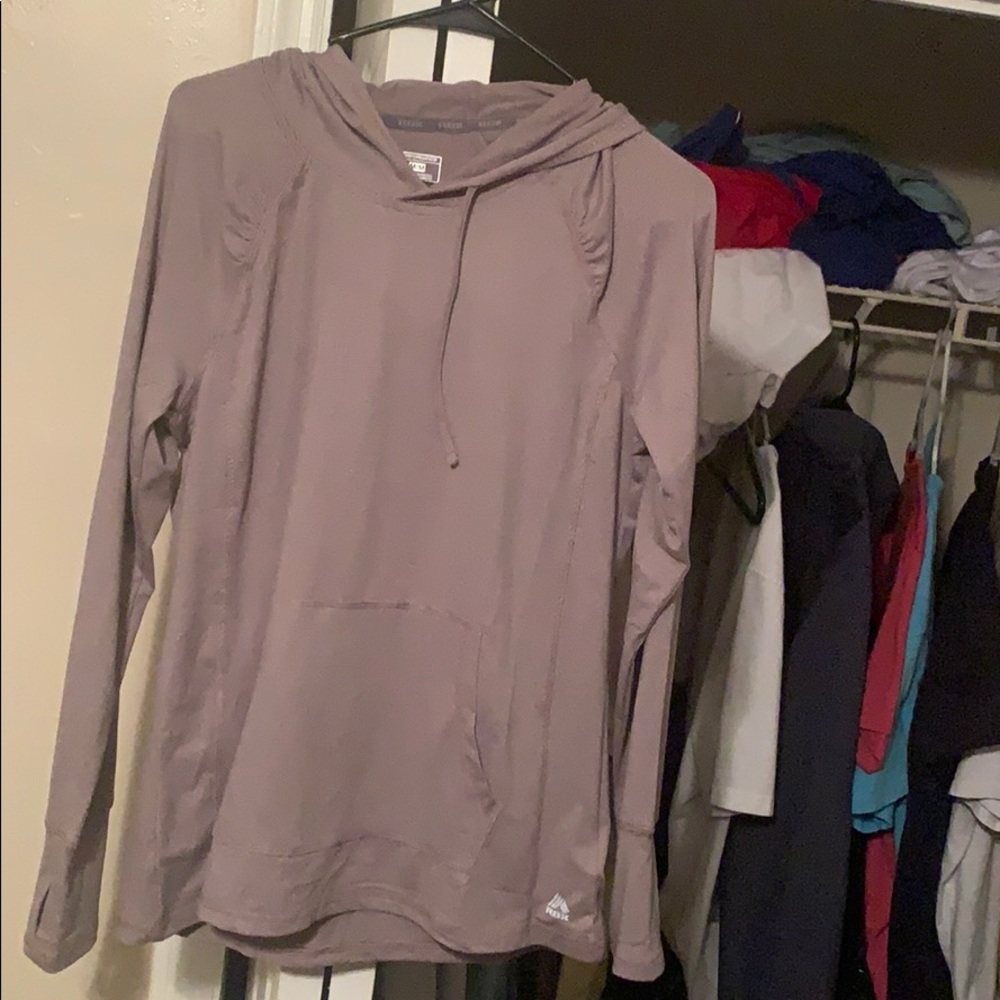 Purple light hooded jacket